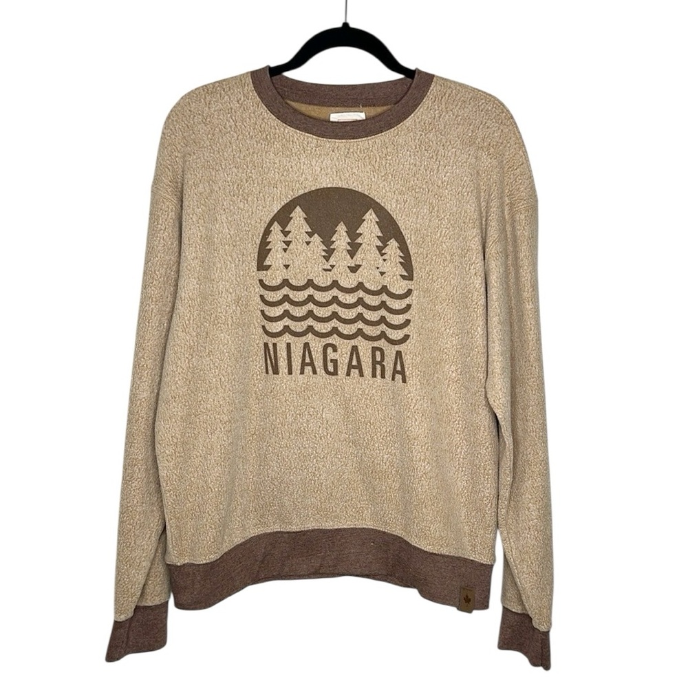 North Oak Niagara Comfy Inside Out Neutral Brown Sweatshirt size Medium